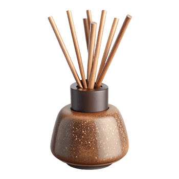 serene vintage Brown Reed Diffuser with Sticks Transparent 4K png