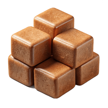 wonderful traditional Brown Sugar Cubes Cutout Stacked high quality png