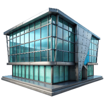 impressive contemporary Building Facade Modern Glass Isolated high resolution png