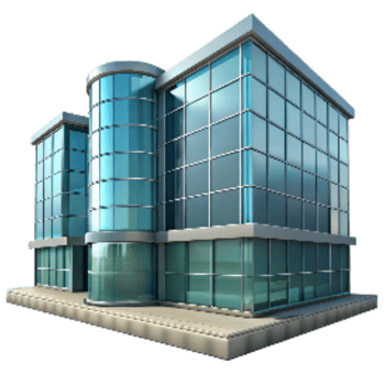 elegant classic Building Facade Modern Glass Isolated professional png