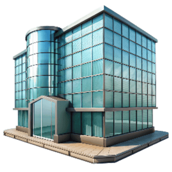 wonderful creative Building Facade Modern Glass Isolated professional png