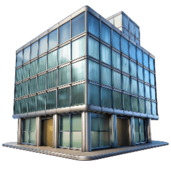 dramatic modern Building Facade Modern Glass Isolated exclusive png