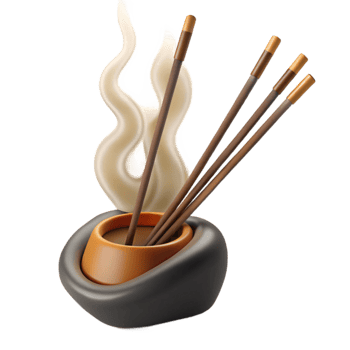 stunning vintage Burning Incense Sticks Smoke Trails Cutout authentic png