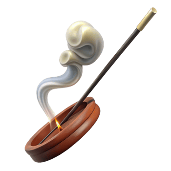 stunning creative Burning Incense Stick with Smoke Transparent Background exclusive png
