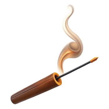 magnificent abstract Burning Incense Stick with Smoke Transparent Background original png
