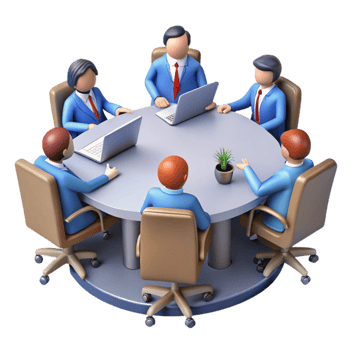 stunning artistic Business Meeting at Conference Table Cutout detailed png
