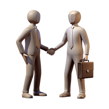 beautiful artistic Business People Shaking Hands Silhouette Isolated on Transparent Background authentic png