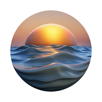 serene creative Calm Ocean Waves at Night Transparent Background genuine png