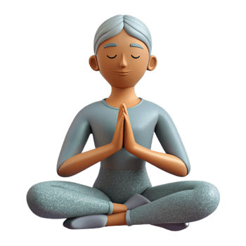 wonderful vintage Calm Yoga Pose Silhouette Cutout Transparent Background original png
