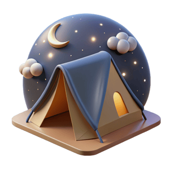 magnificent modern Camping Tent Under Starry Sky Night Scene Cutout exclusive png