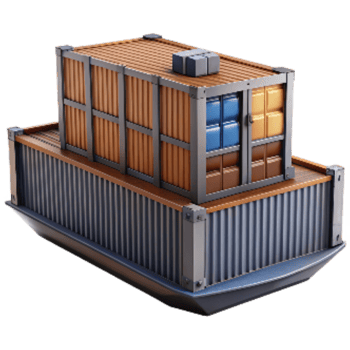 extraordinary creative Cargo Ship Container Port Isolated premium png