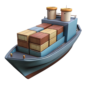 vibrant traditional Cargo Ship Transparent Background authentic png