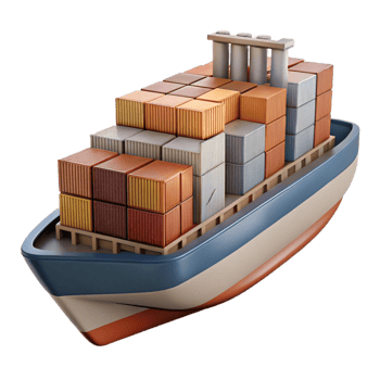 dramatic classic Cargo Ship Transparent Background high resolution png