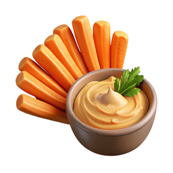 wonderful contemporary Carrot Sticks and Hummus Cutout professional png