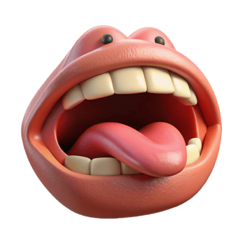 stunning classic Cartoon Character Mouth Cutout Element exclusive png