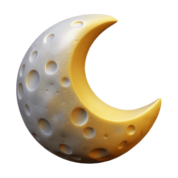 vibrant creative Cartoon Moon Icon Isolated genuine png