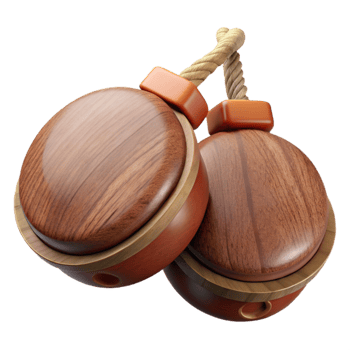 elegant vintage Castanets Wooden Percussion Instrument Isolated authentic png