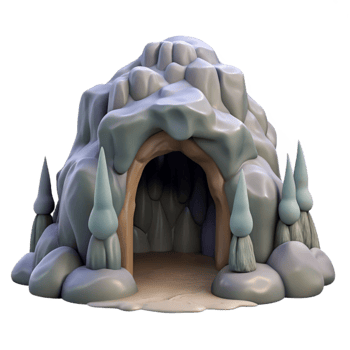 beautiful contemporary Cave Entrance with Stalactites Cutout authentic png