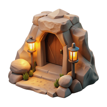 wonderful traditional Cave Entrance with Light Cutout exclusive png