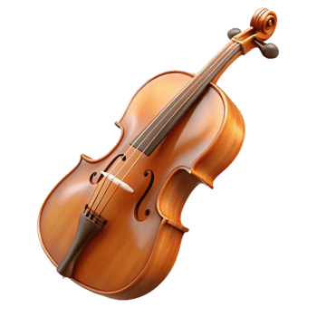 vibrant vintage Cello with Bow Isolated Element exclusive png