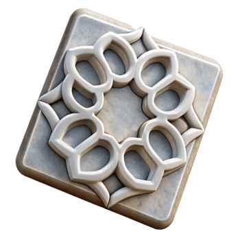 elegant abstract Ceramic Tile White Grout Cutout Element professional png