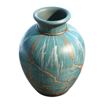 magnificent abstract Ceramic Vase with Modern Design Isolated original png