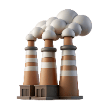 elegant creative Chimney Industrial Smoke Plumes Transparent Background premium png