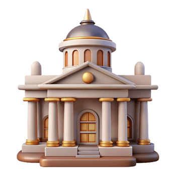 stunning artistic City Hall Building Front View Transparent Background high resolution png