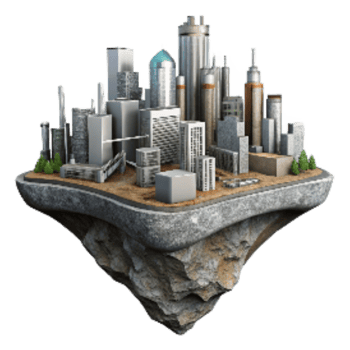 impressive rustic City Skyline Industrial Zone Cutout authentic png