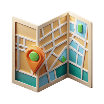 magnificent rustic City Street Map Folded Paper Transparent Background professional png