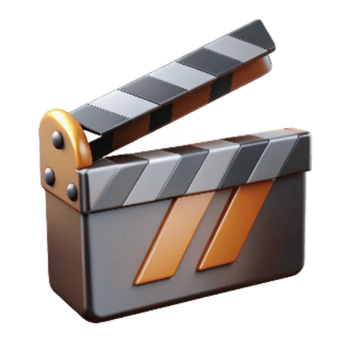 vibrant abstract Classic Movie Clapperboard Open Position Isolated on Transparent Background authentic png