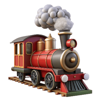 extraordinary modern Classic Steam Train with Smoke Plume Transparent Background professional png