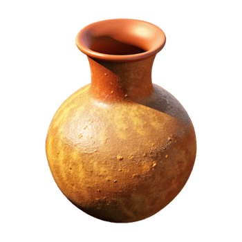 beautiful contemporary Clay Pottery Vase with Narrow Neck Cutout genuine png