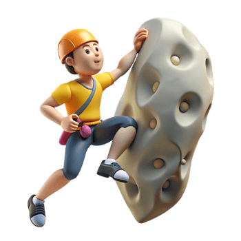 beautiful vintage Climber Reaching for Rock Hold Cutout high quality png