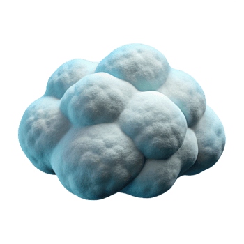 serene minimalist Cloud Cutout with Fluffy Texture Transparent Background original png