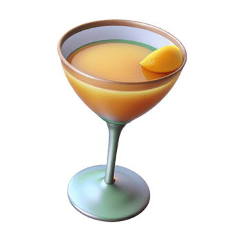 elegant modern Cocktail Glass Isolated 4K png