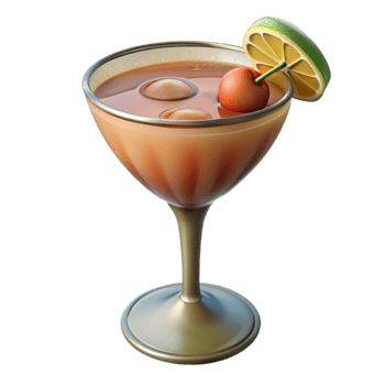 magnificent abstract Cocktail Glass with Garnish Isolated Element exclusive png