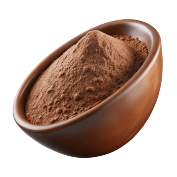 beautiful traditional Cocoa Powder Cutout with Rich Brown Color professional png