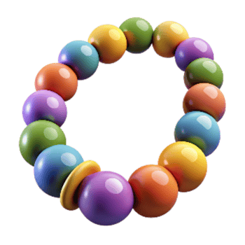 impressive vintage Colorful Beaded Necklace Close Up Transparent Background Cutout 4K png