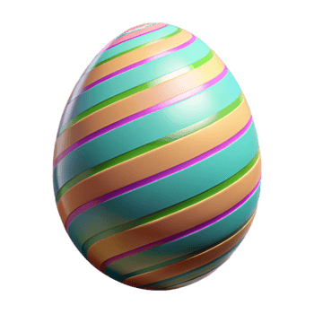 stunning minimalist Colorful Easter Egg with Stripes Cutout professional png