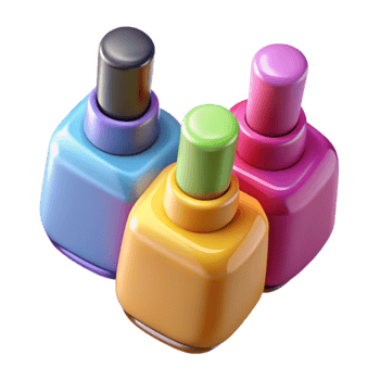 magnificent minimalist Colorful Nail Polish Bottles Group Transparent exclusive png