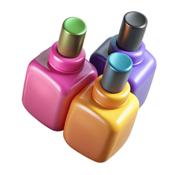 impressive rustic Colorful Nail Polish Bottles Group Transparent high quality png