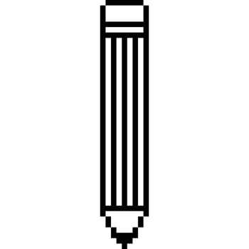 Outline pencil. 8 pencil icon. Pencil pixel style png