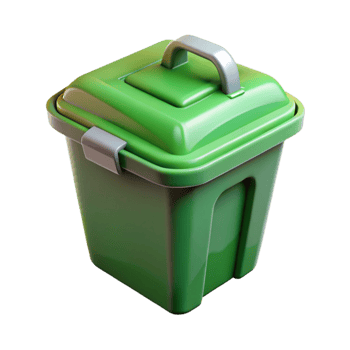 beautiful rustic Compost Bin Green Plastic Transparent Background high quality png