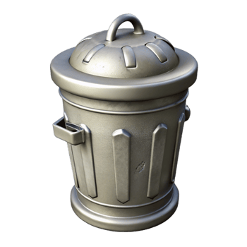 dramatic traditional Compost Bin Metal Gray Isolated high quality png
