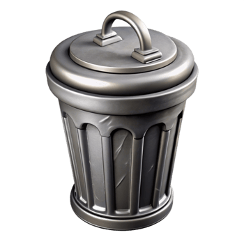 vibrant minimalist Compost Bin Metal Gray Isolated original png