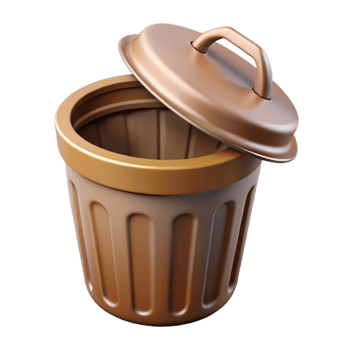 magnificent abstract Compost Bin Open Lid Isolated original png
