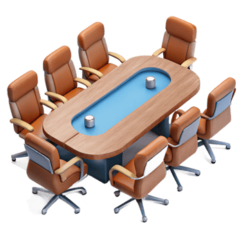 magnificent creative Conference Room Table with Chairs Top View Cutout exclusive png