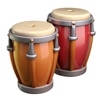 stunning vintage Conga Drums Set Cutout 4K png