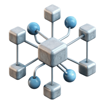 beautiful minimalist Connected Circuitry Nodes Forming Network Transparent Background high resolution png